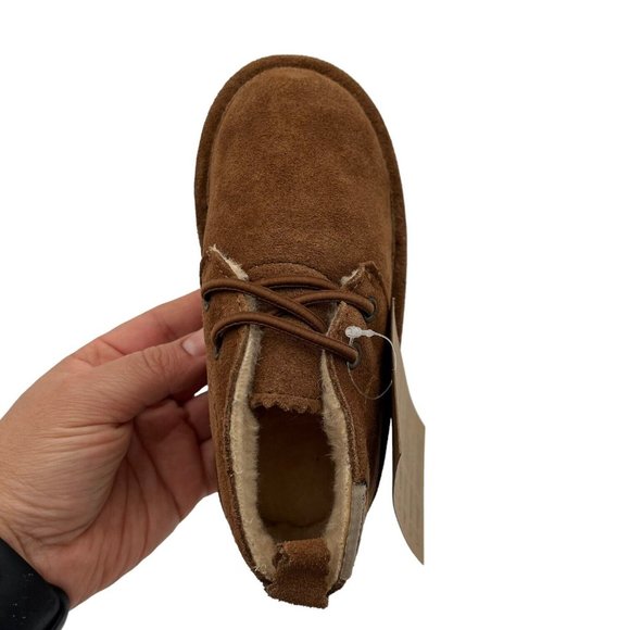 Bearpaw Skye Toddler Boys Suede Boots Size 10 Brown Slip on Lined Winter Shoes - Picture 6 of 16